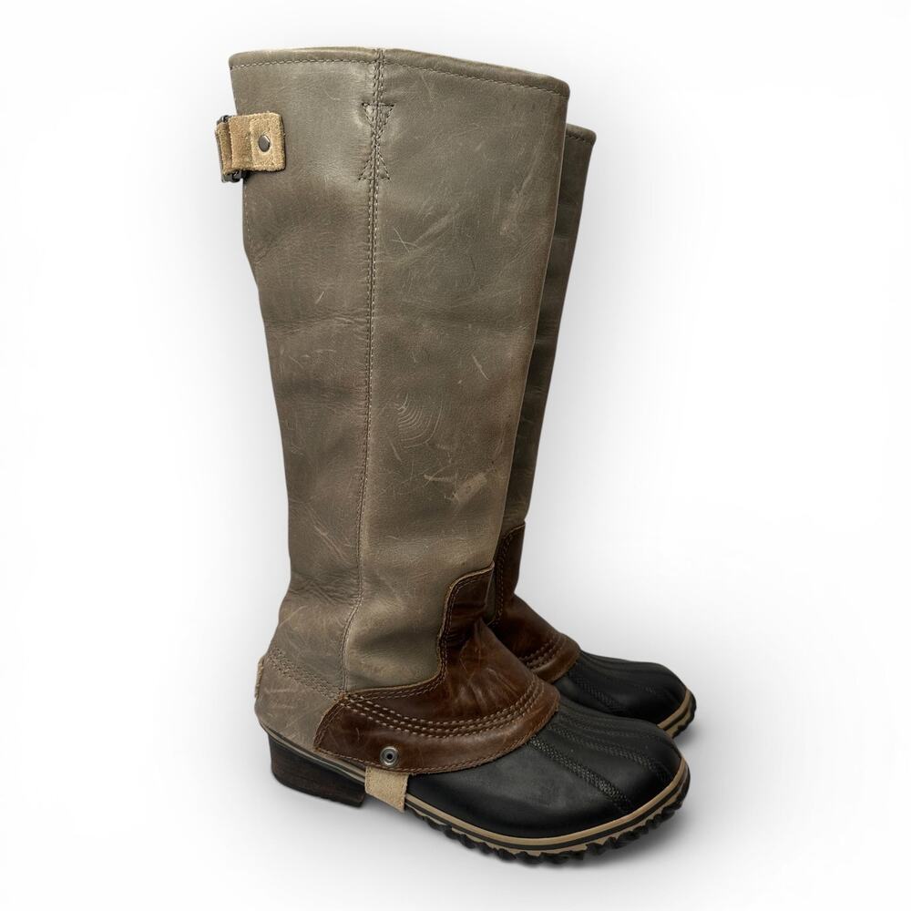 RARE Sorel Slimpack Tall Leather Riding Boots Equestrian Size US 8 NL2007-051